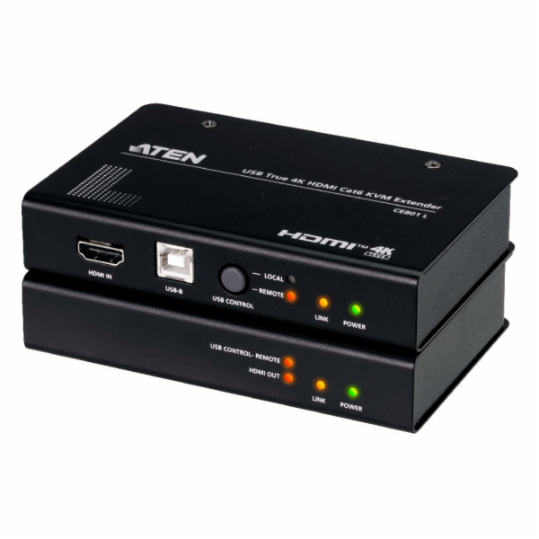 ATEN CE801 USB True 4K HDMI Cat 6 KVM Extender (4K @ 70 m...