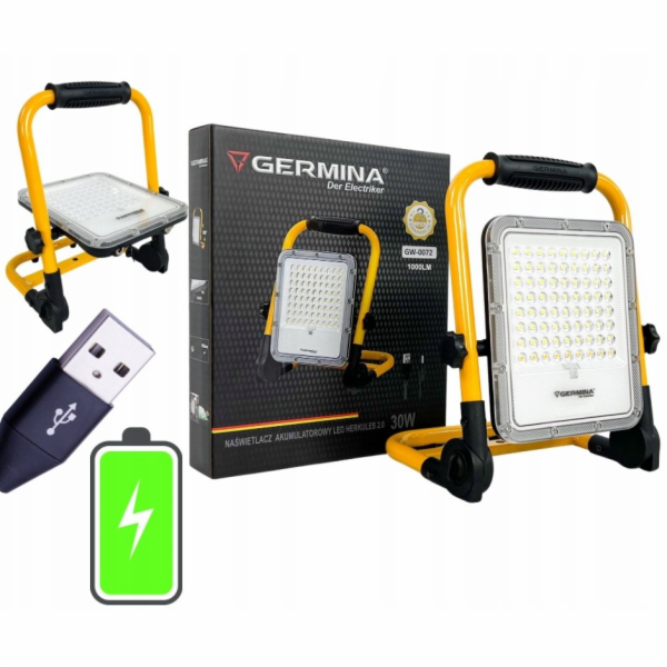BestService Přenosný bateriový LED projektor HERKULES 30W...