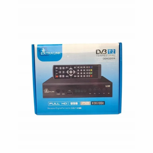 ExtraLink Home Tuner Dekodér DVB-T2 Pozemní TV H.265 Hevc...