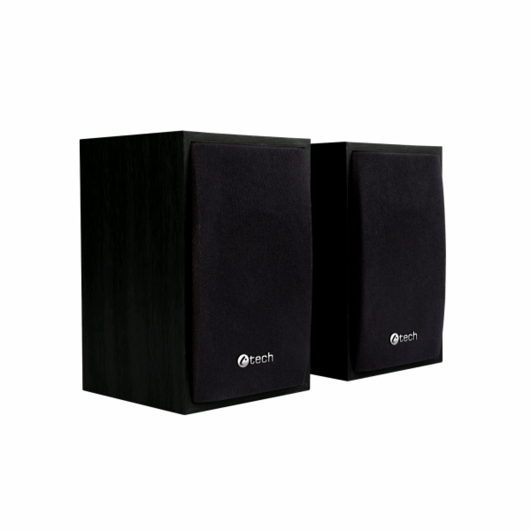 C-TECH Repro SPK-09, 2.0, dřevěné, černé, USB