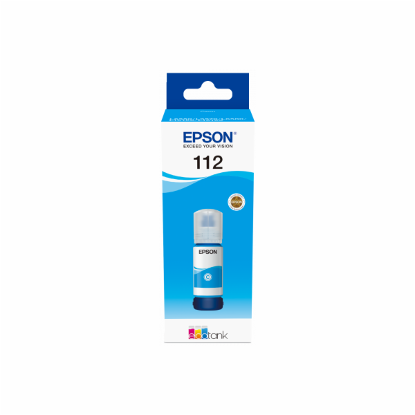 EPSON ink bar 112 EcoTank Pigment Cyan ink bottle