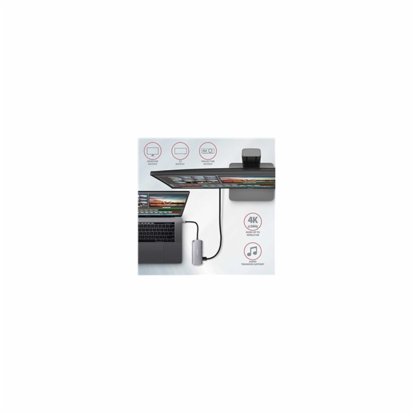 AXAGON HMC-6M2, USB 3.2 Gen 1 hub, porty 2x USB-A, HDMI, ...