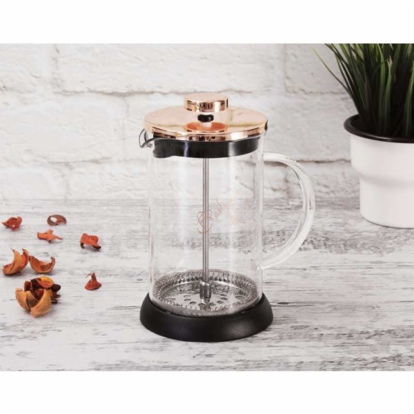 Konvička na čaj a kávu French Press 600 ml Rosegold colle...