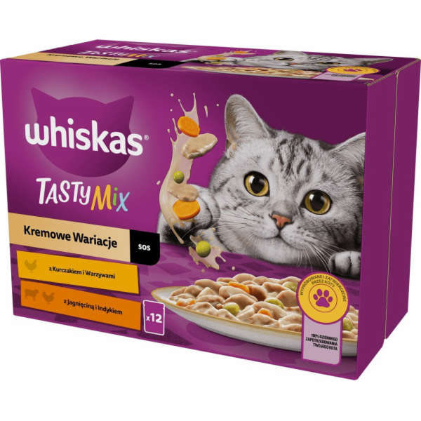 WHISKAS Tasty Mix Box - mokré krmivo pro kočky - 12x85g