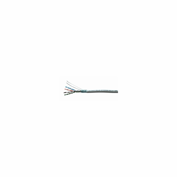 FTP kabel LYNX REELEX AIR, Cat5E, drát, PVC, Eca, šedý, 305m