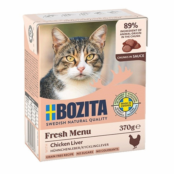 BOZITA Fresh Menu Chicken liver in gravy - mokré krmivo p...