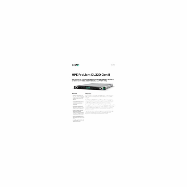 HPE PL DL320g11 4514Y (2.0/16C) 2x32G (p64706) 2x480G (P4...