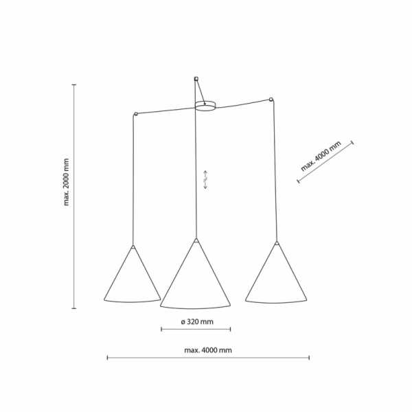 Závěsné svítidlo TK Lighting Cono 6629, 45 W, E27