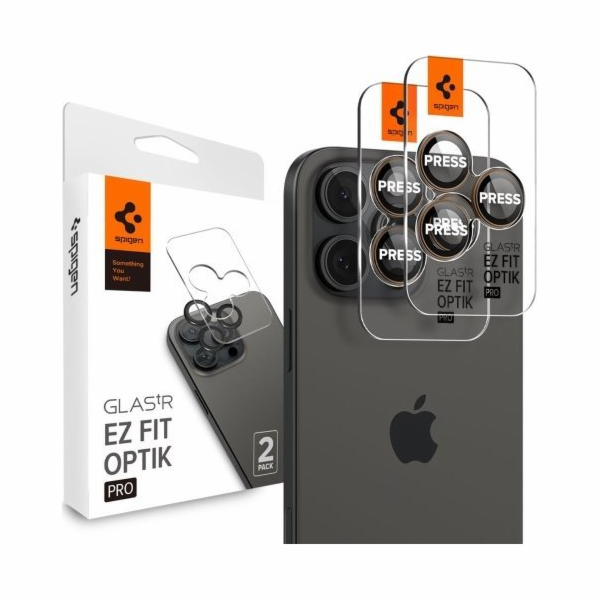 Spigen Spigen Glass tR EZ Fit Optik Pro 2 ks, titanově še...