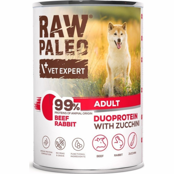 VETEXPERT Raw Paleo Duoprotein Beef & Rabbit Adult - vlhk...