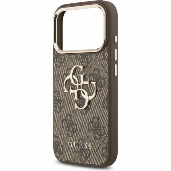 Guess PU Leather 4G Metal Logo Gold Frame kryt iPhone 17 ...