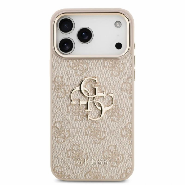 Guess PU Leather 4G Metal Logo Gold Frame kryt iPhone 17 ...