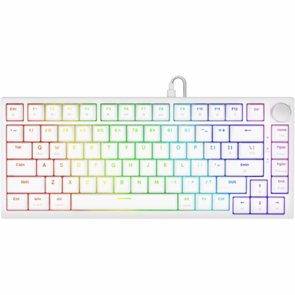 Savio ASTRAL WHITE JADE klávesnice Hraní USB QWERTY US Me...