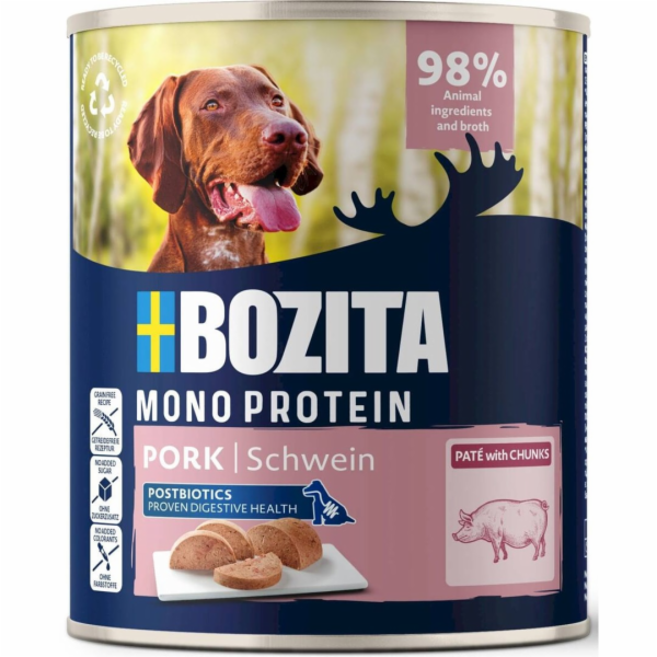 BOZITA Mono Pate Pork - vlhké krmivo pro psy - 800g