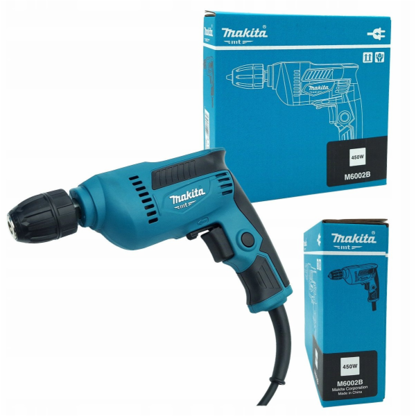 Makita VRTAČKA 450W 10mm M6002B SAMOUPÍNACÍ /MT