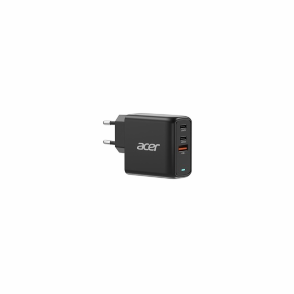 ACER Adapter 67W PD GaN charger,USB-C,USB-A,EU plug,Black
