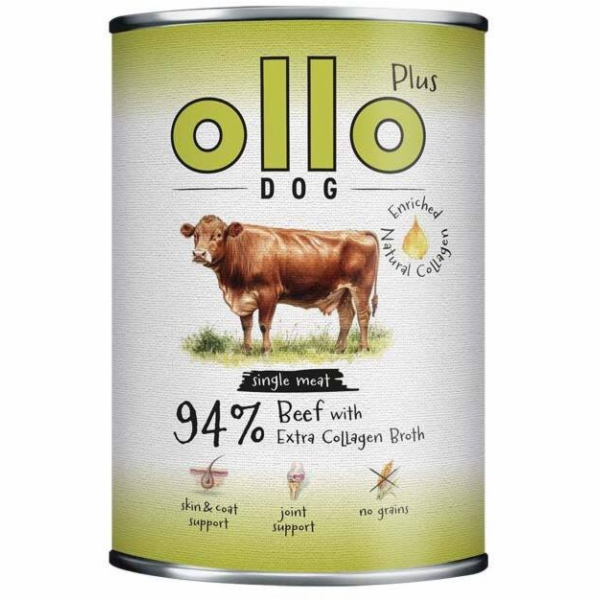 OLLO Plus Collagen Beef - vlhké krmivo pro psy - 400g