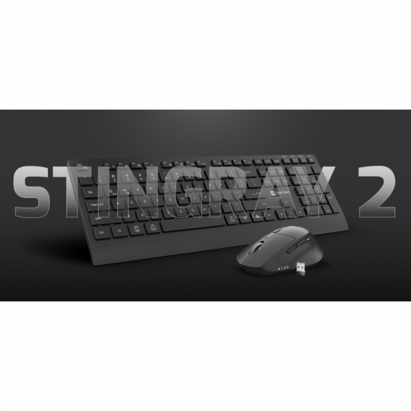 SADA 2V1 NATEC STINGRAY 2 KLÁVESNICE+MYŠ US BEZDRÁTOVÁ TI...
