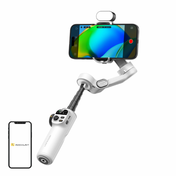 Stabilizátor AOCHUAN X2 s RGB osvětlením (bílý)