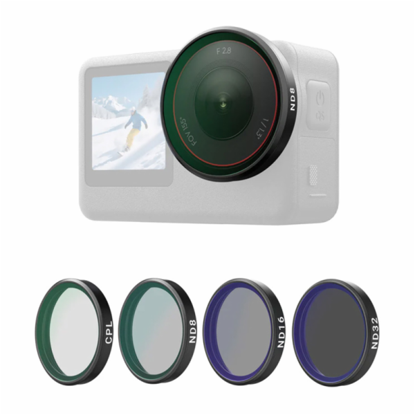 Sada filtrů Telesin CPL/ND8/ND16/ND32 pro DJI Osmo Action...