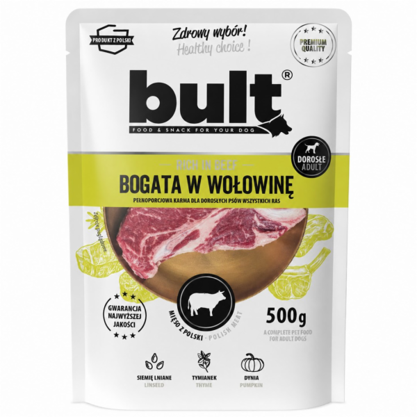 BULT Bohatá na hovězí – mokré krmivo pro psy – 500 g