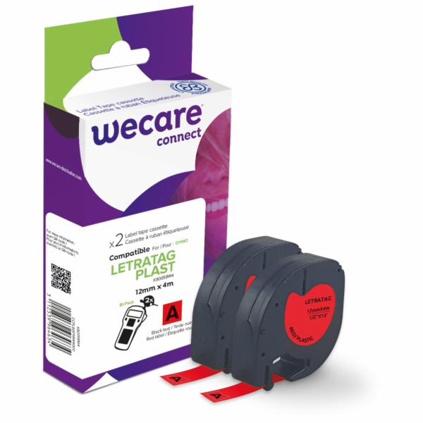 WECARE ARMOR páska 2ks kompatibilní s DYMO S0721630,Black...