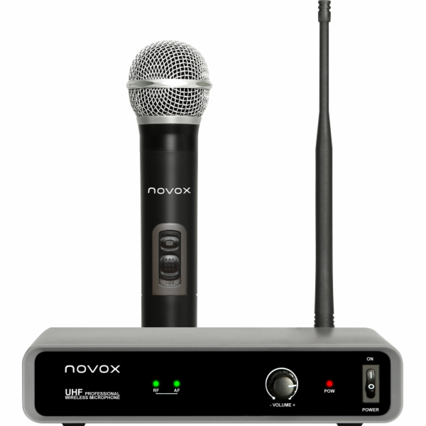 Novox Free H1 - Bezdrátová sada s ručním mikrofonem Černá