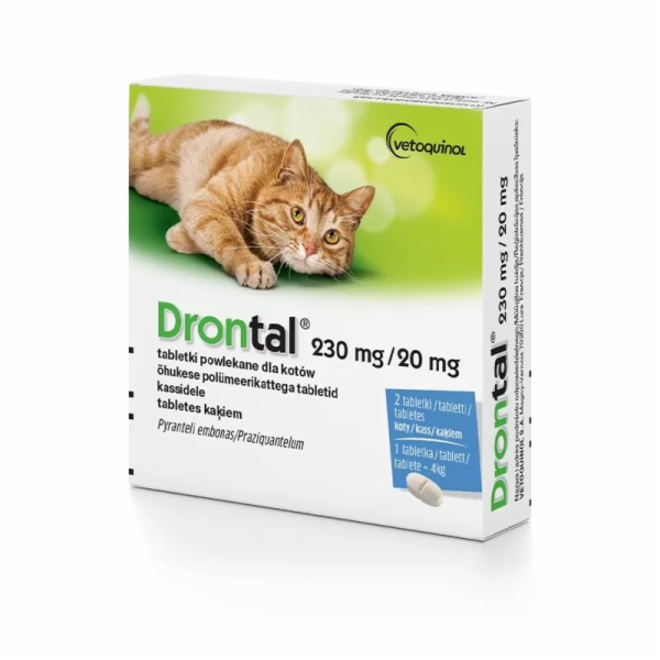 VETOQUINOL Drontal - odčervovací tablety pro kočky