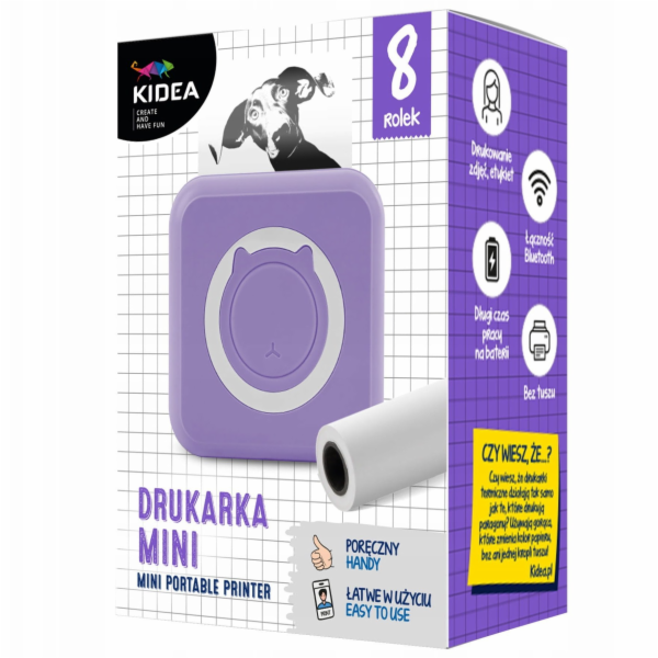 Derform BLUETOOTH TEPELNÁ TISKÁRNA 14X10X5 KIDEA A PUD