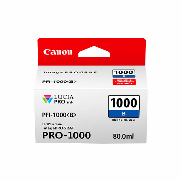 Canon CARTRIDGE PFI-1000B modrá pro ImagePROGRAF PRO-1000...
