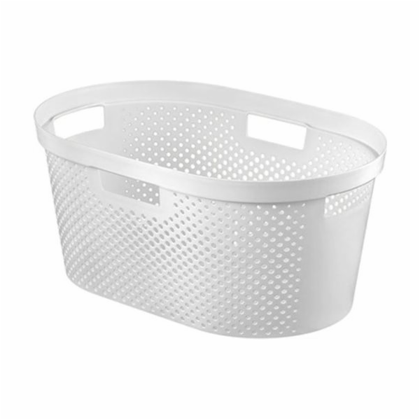 koš na čisté prádlo 39l 59x38x26,5 bílý INFINITY