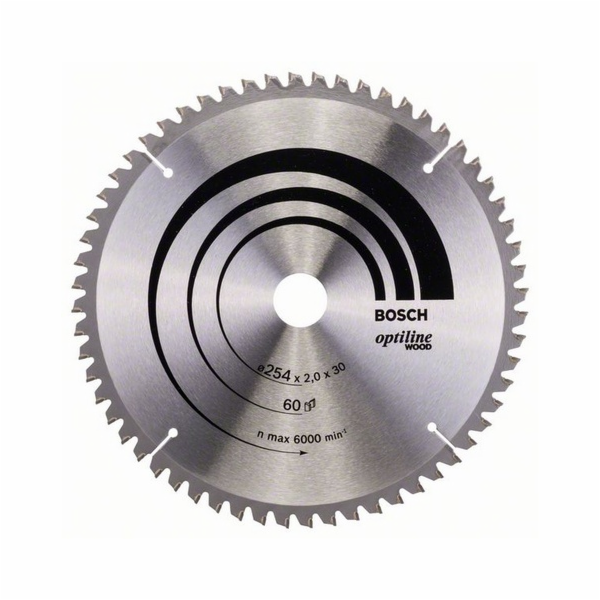 Pilový kotouč Bosch Optiline Wood, O 254mm, 60T