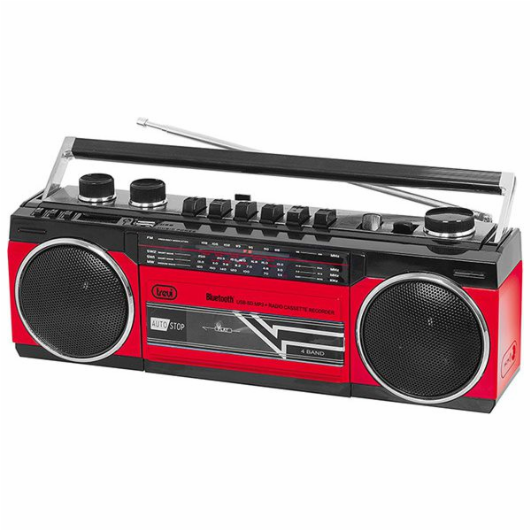 Radiomagnetofon Trevi, RR 501BT/RD, MW/FM/SW1-2, autostop...