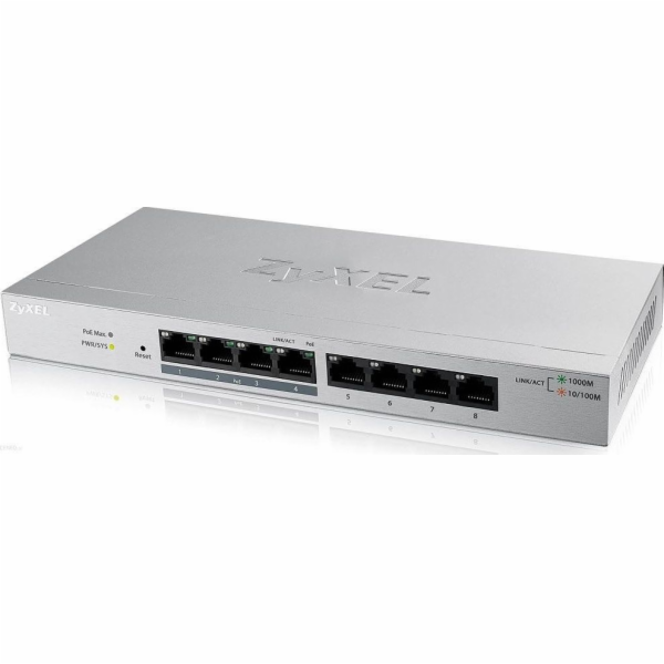Zyxel GS1200-8HP 8-port Desktop Gigabit Web Smart switch,...
