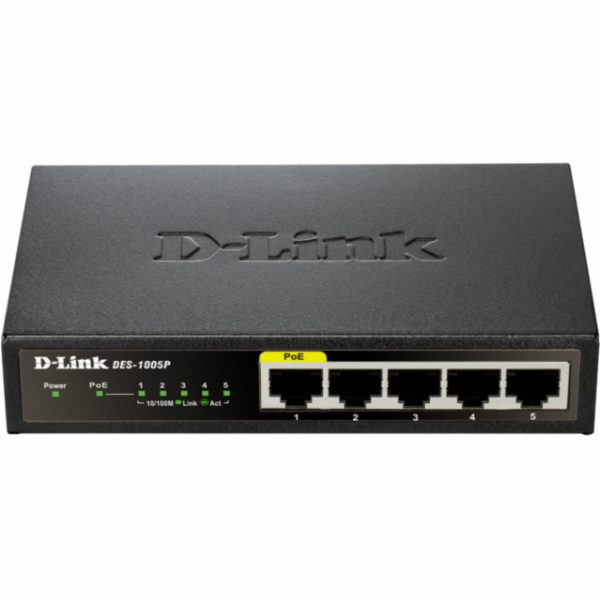 D-Link DES-1005P (černý)