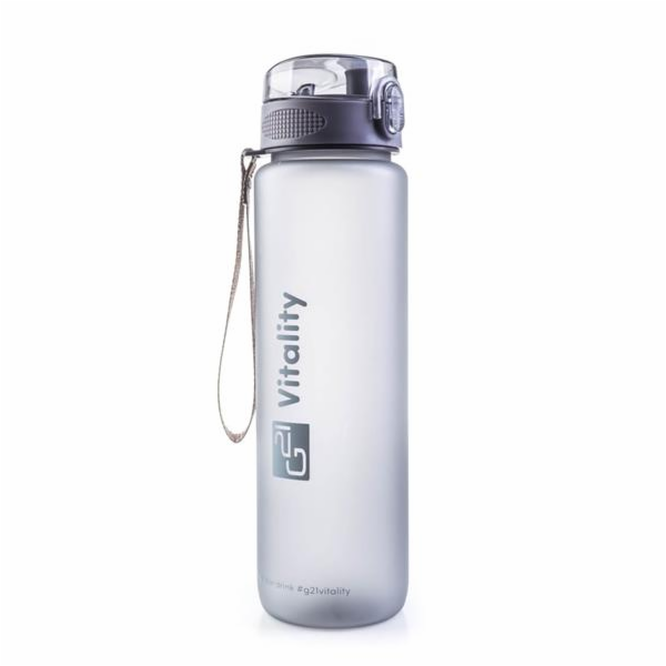 G21 šedá-zmrzlá 1000 ml láhev na pití v mrazivém designu