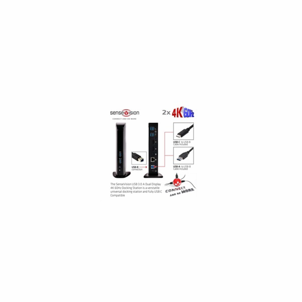 Club3D Dokovací stanice USB-A nebo USB-C Dual Display 4K6...