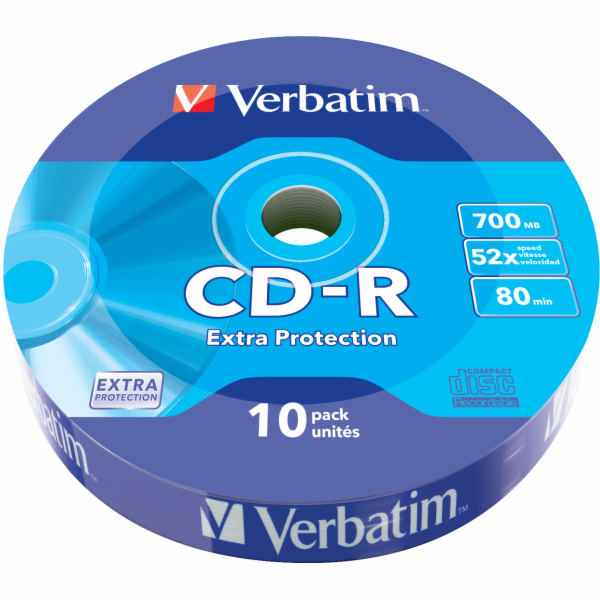 CD-R Verbatim DL 700MB (80min) 52x Extra protection 10-sp...