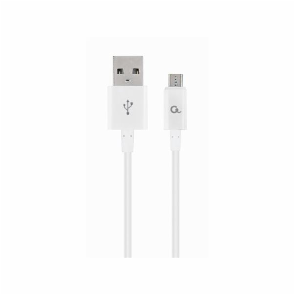 GEMBIRD Kabel USB 2.0 AM na MicroUSB kabel (AM/BM), 1m, bílý
