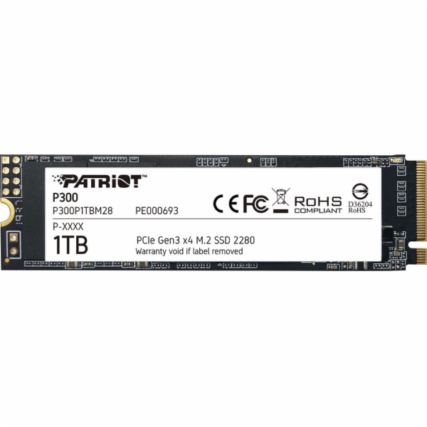 Patriot P300 1TB (PCIe 3.0 x4, NVMe 1.3, M.2 2280)