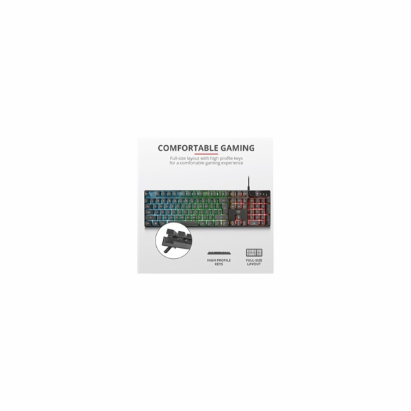 TRUST herní klávesnice GXT 835 Azor Illuminated Gaming Ke...