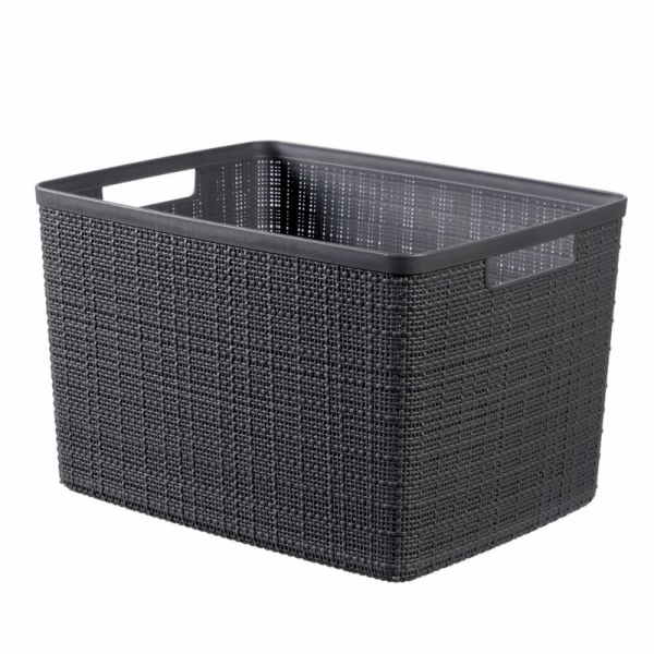 Úložný kufr CURVER JUTE, 20 l, šedý, 36×28×23 cm