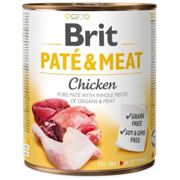 BRIT Paté & Meat s kuřecím masem - mokré krmivo pro psy -...