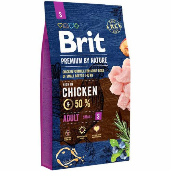Brit Premium by Nature Adult S 3kg granule pro psy