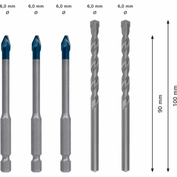 Bosch EXPERT HEX-9 HardCeramic vrták do dlazby mix 5díl.s...