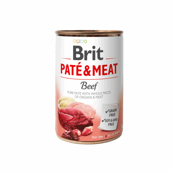 BRIT Paté & Meat s hovězím masem - mokré krmivo pro psy -...