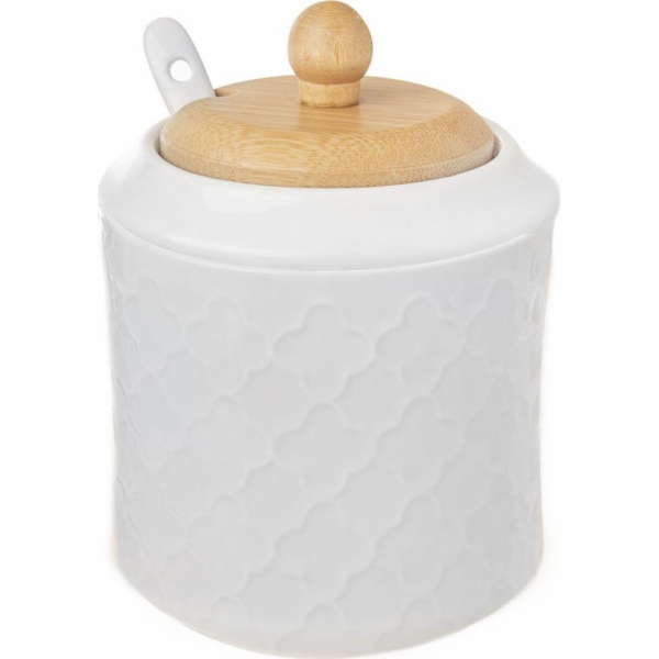 Cukřenka se lžičkou WHITELINE porcelán/bambus