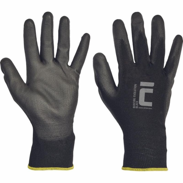 Rukavice CERVA Evolution Black, montáž, velikost 9, černé