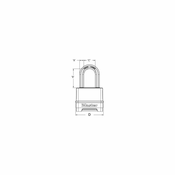 Master Lock Kombinační visací zámek -  Excell - 56mm