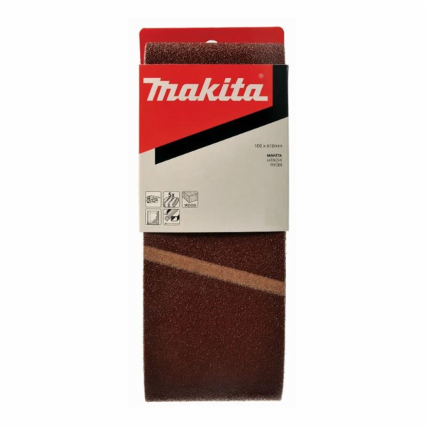 Brusný pás Makita P-36902, č. 80, 610 x 100, 5 ks.